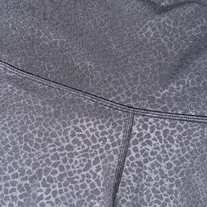Lululemon RARE biker shorts in black with a monochrome black animal print.